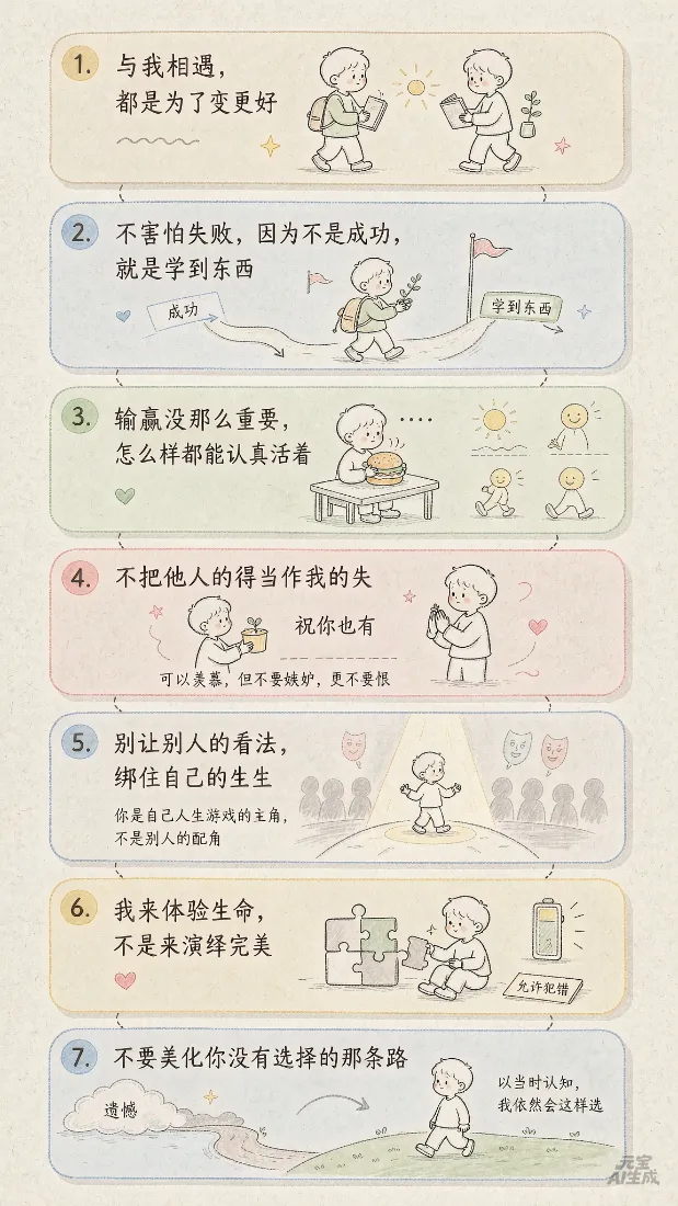 人生感悟插画｜治愈简笔背景图片 - 成长励志「哲风壁纸」