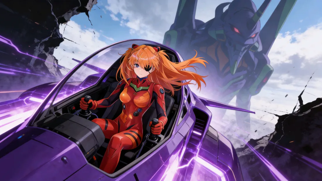 4k废墟壁纸 - 机甲 - 明日香 - eva「哲风壁纸」