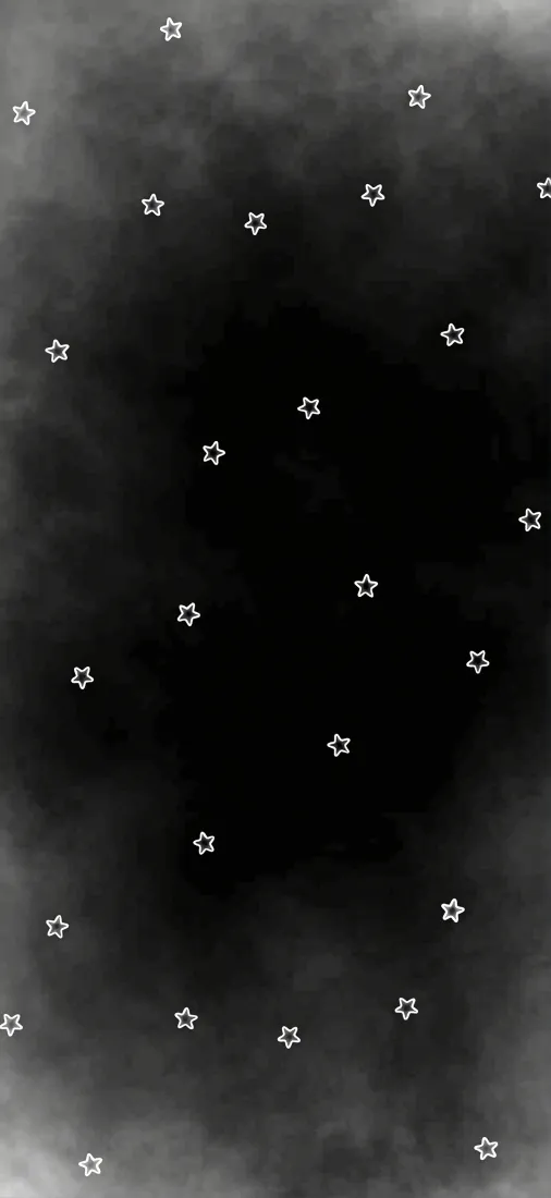 暗黑星空手机壁纸｜黑色晕染背景图片 - 白色六角星元素「哲风壁纸」