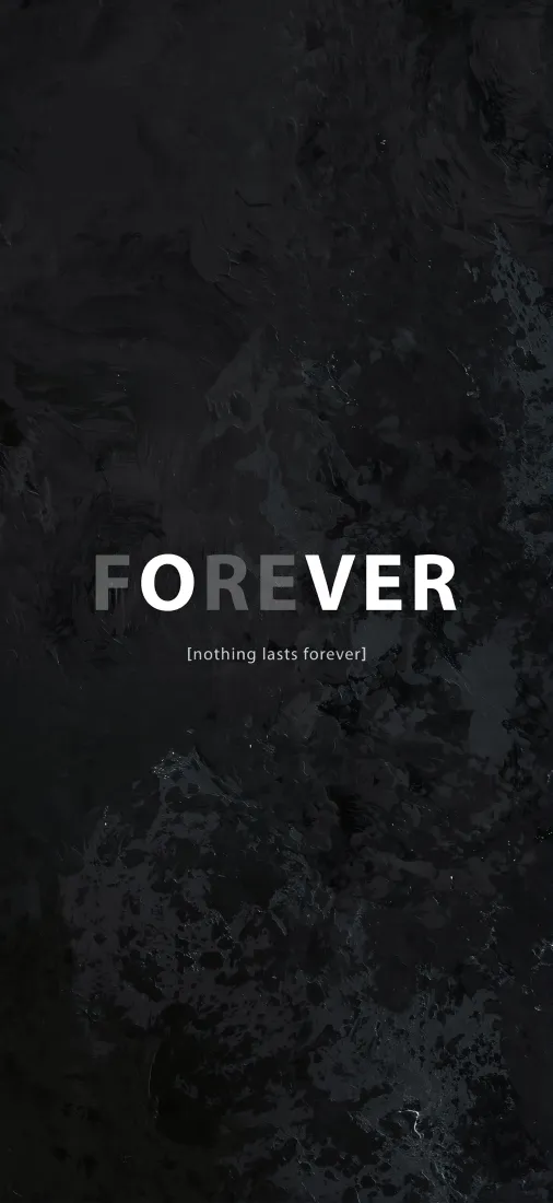 FOREVER英文文字手机壁纸｜暗黑纹理背景图片 - 极简质感手机锁屏「哲风壁纸」