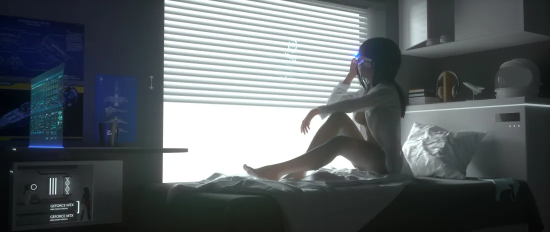 5k窗边剪影美女壁纸｜暗调逆光背景图片 - 居家氛围感「哲风壁纸」