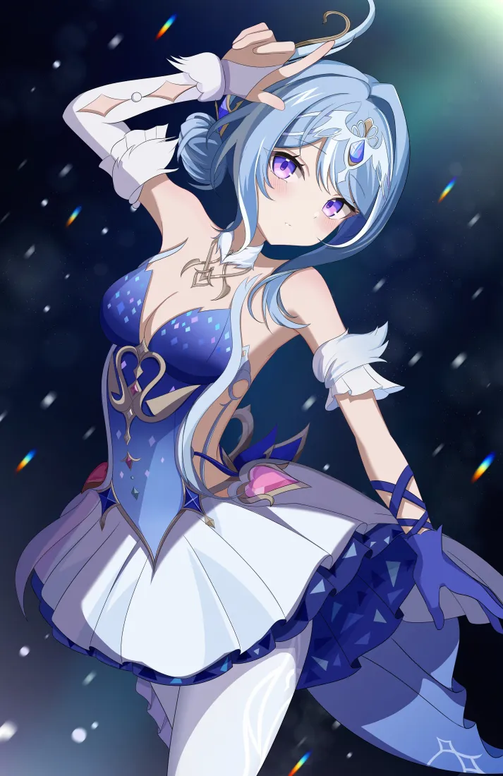 知更鸟手机壁纸｜星穹铁道背景图片 - 蓝白礼服舞台少女「哲风壁纸」