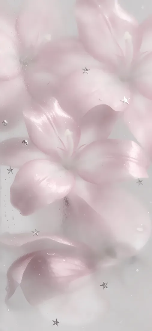 百合手机壁纸｜柔粉花瓣背景图片 - 朦胧花卉「哲风壁纸」