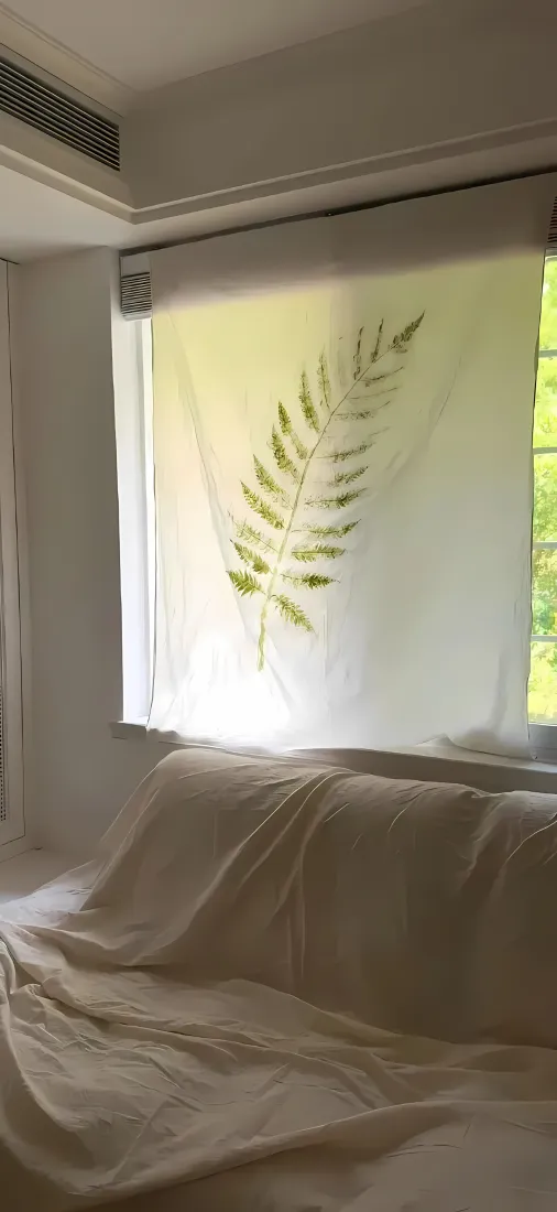 清新卧室手机壁纸｜植物纱帘背景图片 - 治愈居家「哲风壁纸」