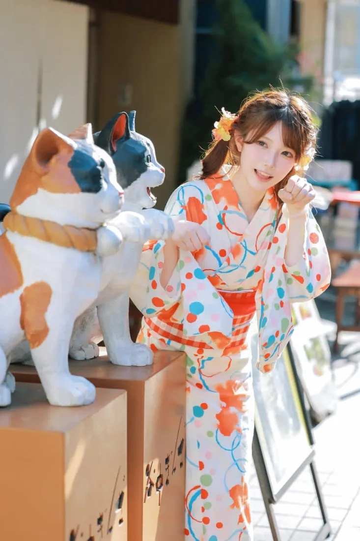 和服少女｜日式小清新背景图片 - 治愈街拍「哲风壁纸」