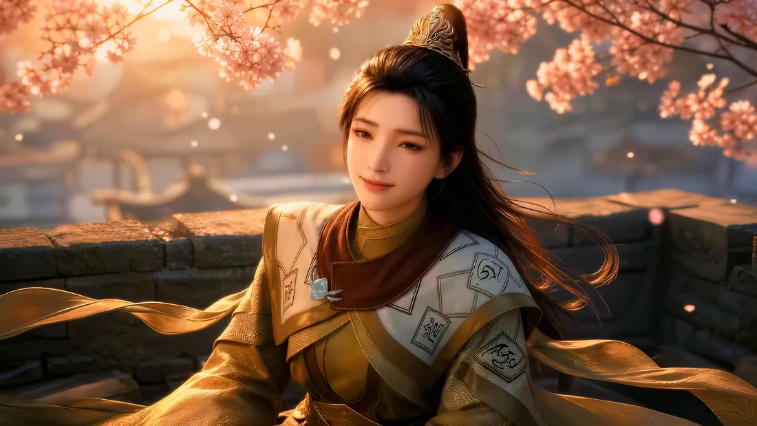 4k长发壁纸 - 国风 - 樱花 - 仙侠「哲风壁纸」