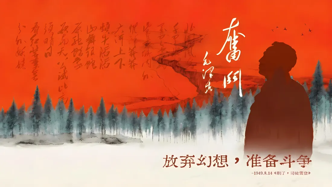 3k毛主席壁纸｜奋斗红色背景图片 - 人物剪影「哲风壁纸」