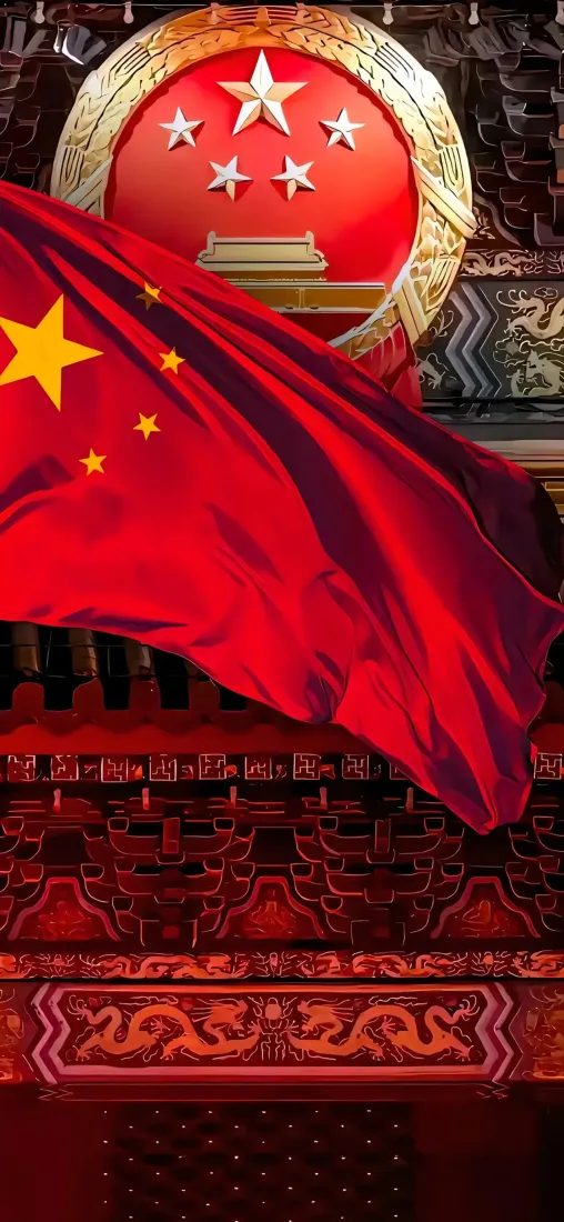 中国国旗国徽手机壁纸｜红色爱国背景图片 - 五星「哲风壁纸」