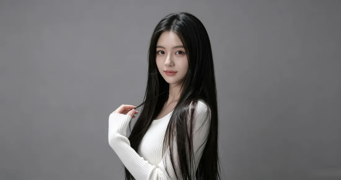 3k长发白衣美女壁纸｜背景图片 - 纯欲清冷写真「哲风壁纸」