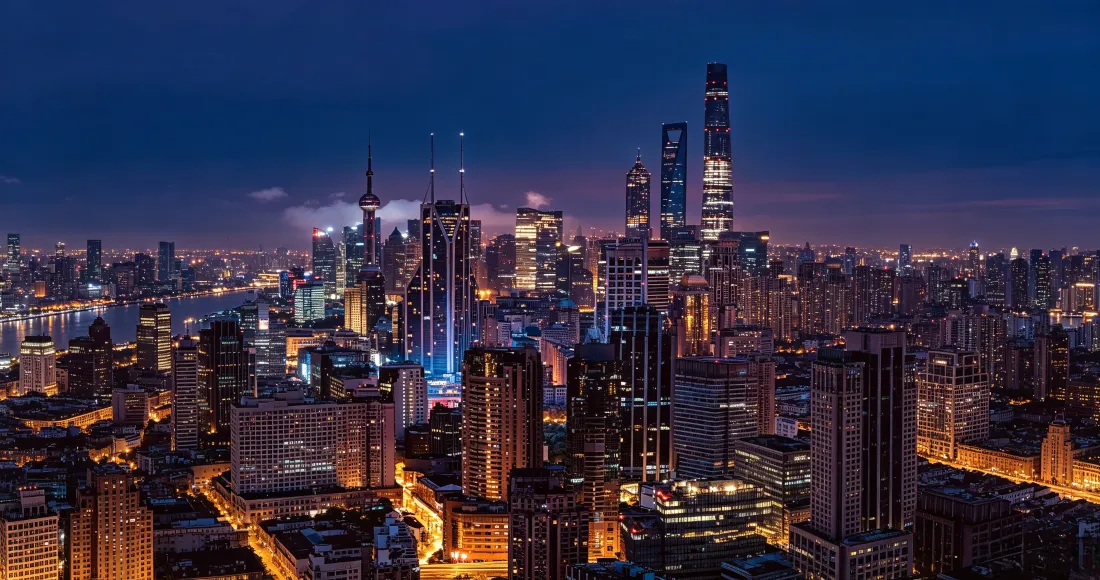 3k上海陆家嘴｜城市夜景背景图片 - 摩天大楼灯火璀璨「哲风壁纸」