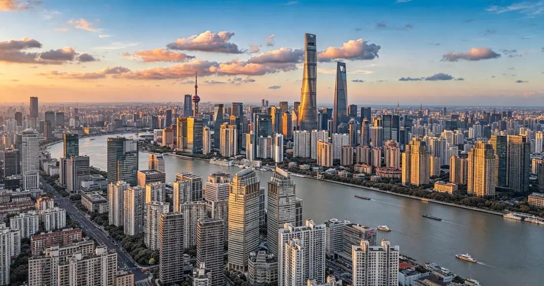 3k上海陆家嘴天际线壁纸｜黄昏城市背景图片 - 黄浦江摩天大楼「哲风壁纸」