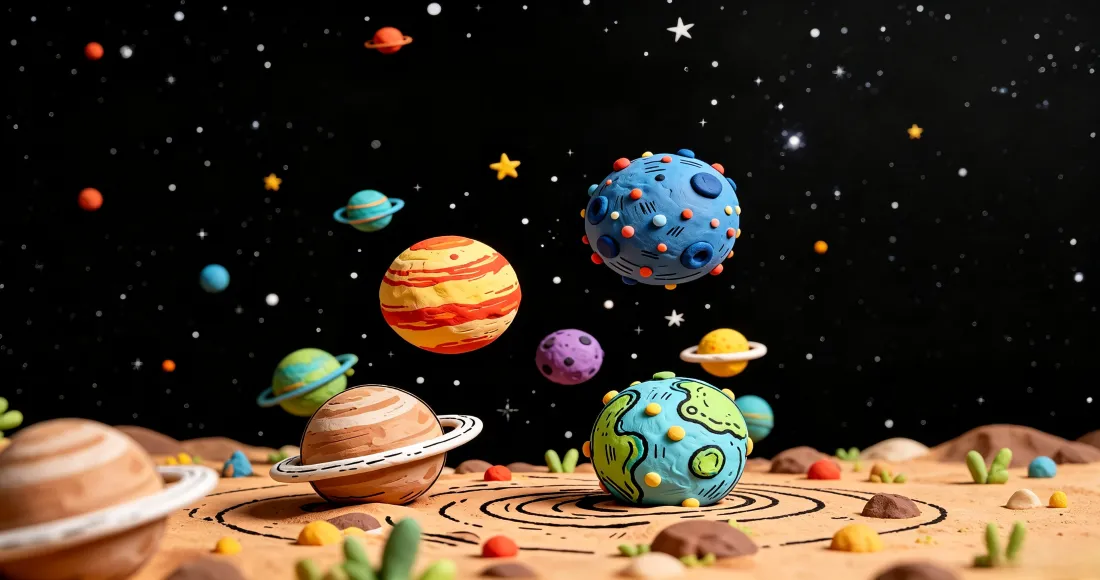 3k行星太空壁纸｜星空背景图片 - 黏土风星球场景「哲风壁纸」