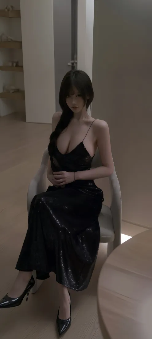 4k长发壁纸 - 美女 - 性感 - 坐姿「哲风壁纸」
