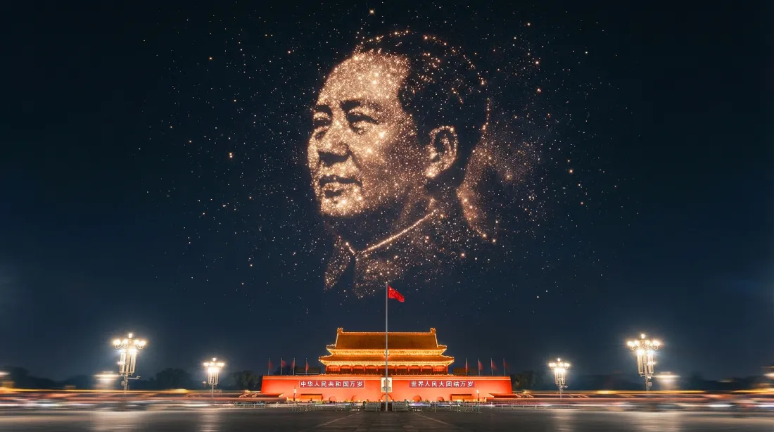 3k毛泽东｜天安门国庆夜景 - 璀璨烟花星空「哲风壁纸」