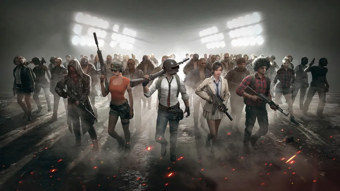 4kPUBG｜吃鸡角色群像背景图片 - 持枪战士烟雾战场「哲风壁纸」