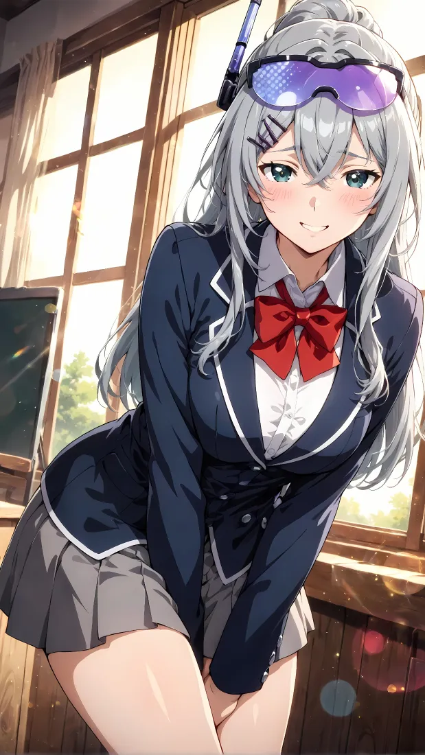 星穹铁道银狼手机壁纸｜JK校服背景图片 - 银发少女教室窗边「哲风壁纸」