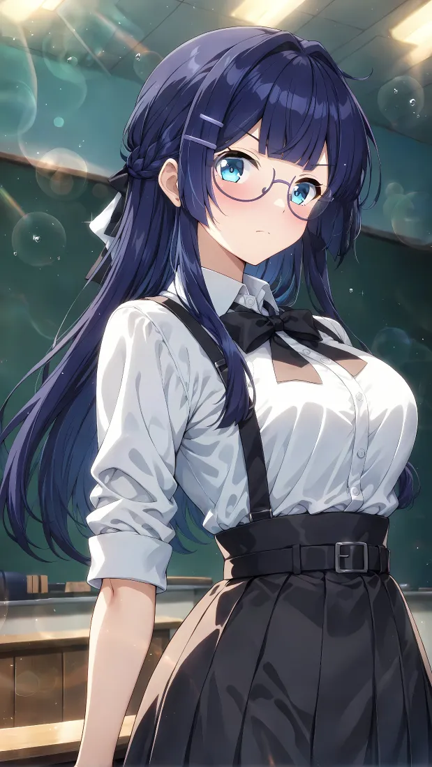 星穹铁道佩拉手机壁纸｜校服眼镜少女背景图片 - 黑板教室「哲风壁纸」