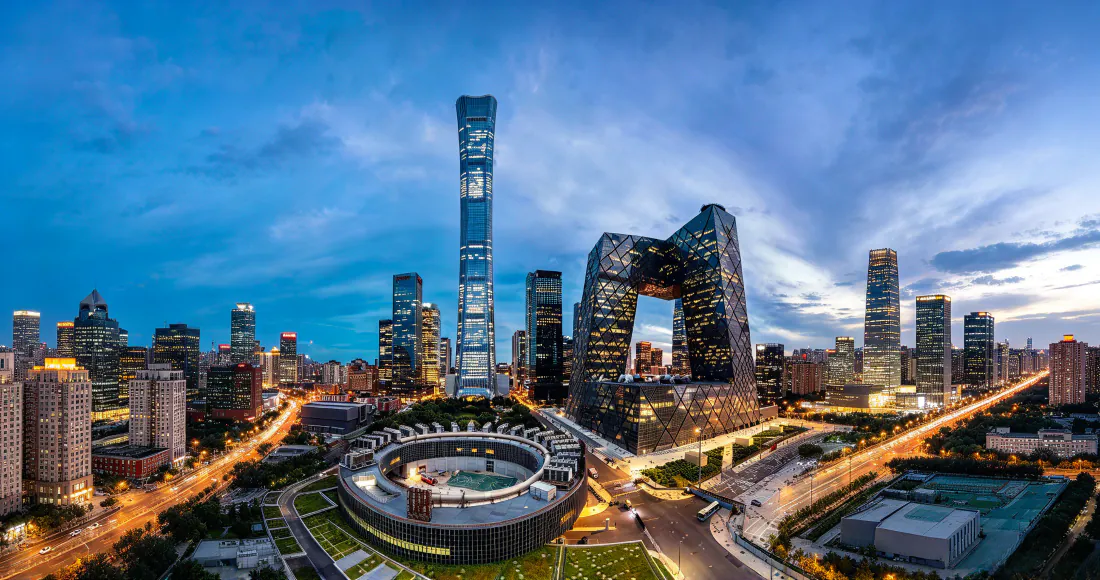 3k北京CBD天际线壁纸｜黄昏城市背景图片 - 摩天大楼「哲风壁纸」