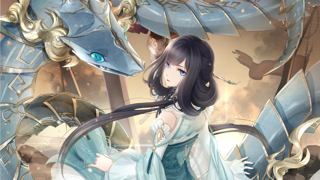 4k奇迹暖暖壁纸｜古风少女背景图片 - 青龙机甲「哲风壁纸」