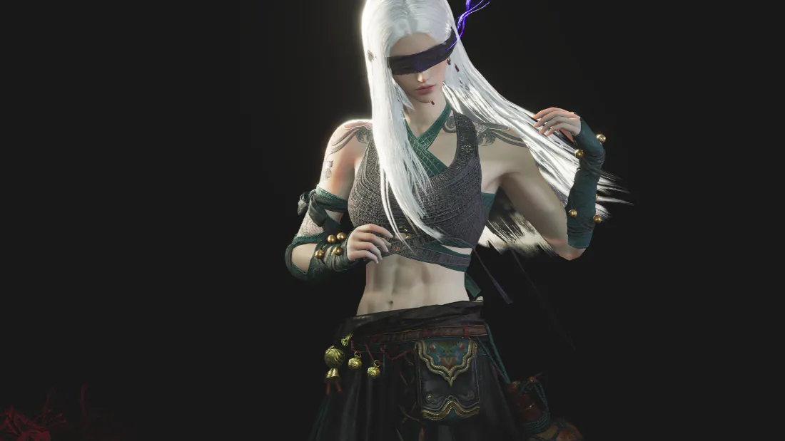2k少东家壁纸｜燕云十六声背景图片 - 白发蒙眼武侠少女「哲风壁纸」