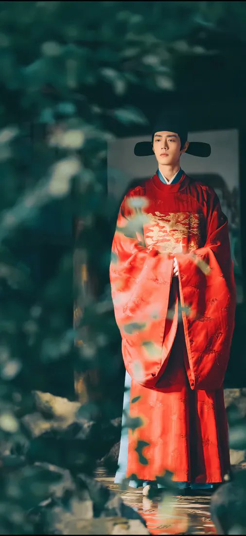 肖战藏海传手机壁纸｜红衣官服背景图片 - 古风男子「哲风壁纸」