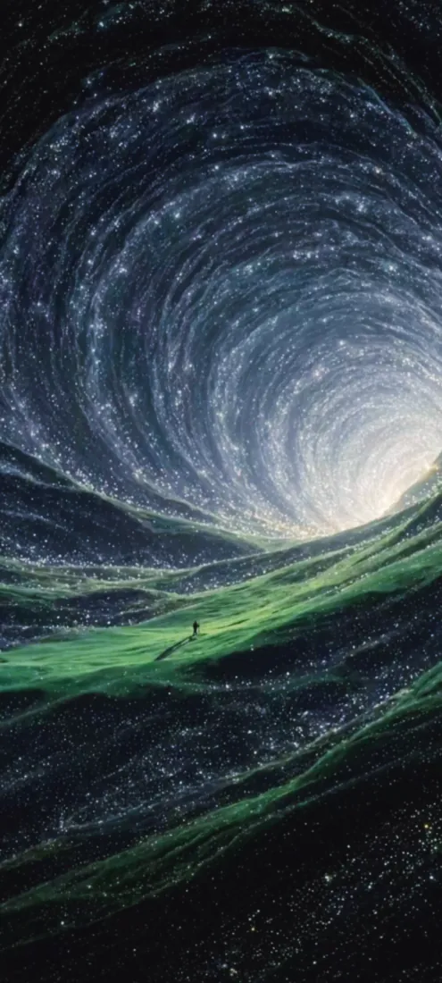 风暴旋窝手机壁纸｜星空极光背景图片 - 深邃漩涡「哲风壁纸」