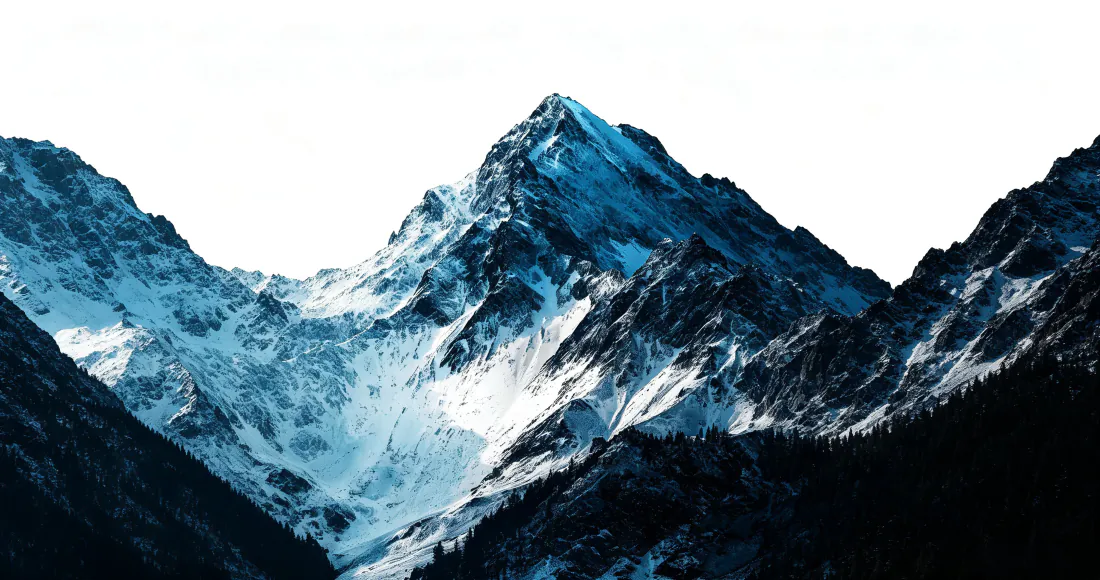 3k雪山山峰壁纸｜蓝调高山背景图片 - 冷峻山脉雪景「哲风壁纸」