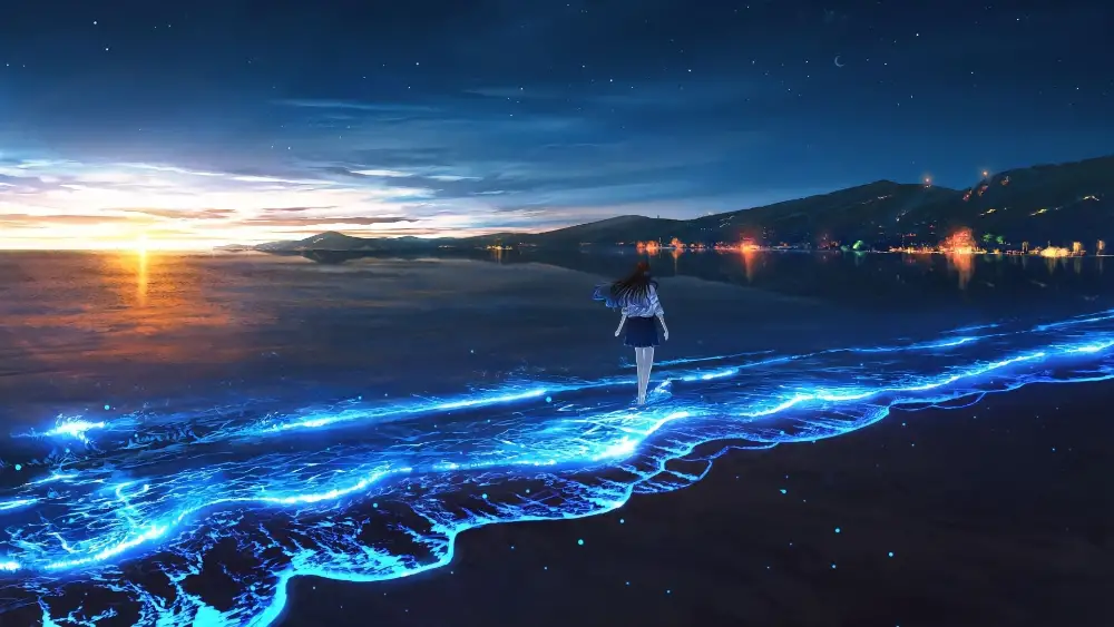 2k海浪壁纸-海边少女壁纸-《壁纸分享》「哲风壁纸」
