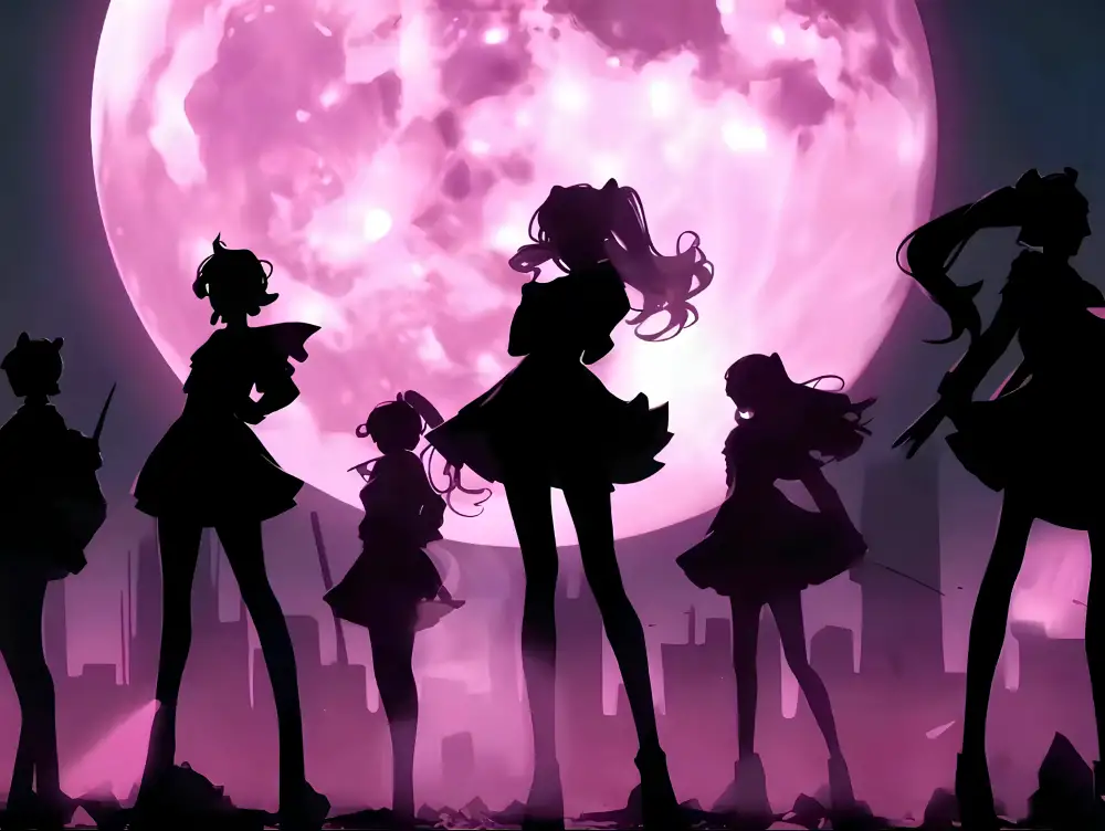 3k美少女壁纸-粉色星星眼球图片-《美少女战士》「哲风壁纸」