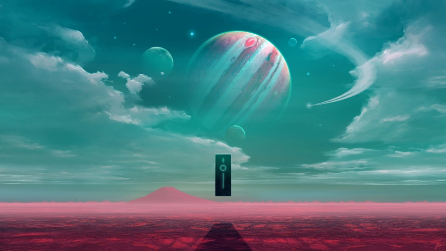 3k行星星眼壁纸-巨石图片-《抽象的》背景-科幻小说「哲风壁纸」