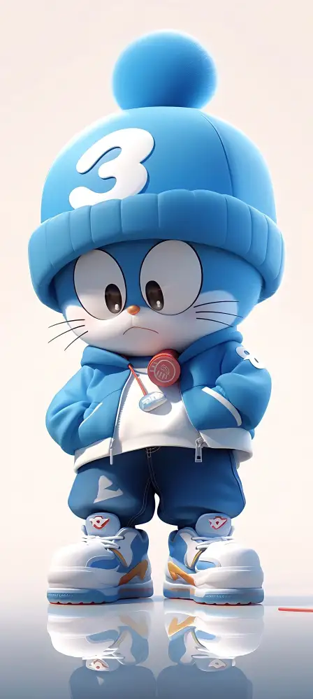 《机器猫》手机壁纸-蓝胖子背景-壁纸分享「哲风壁纸」