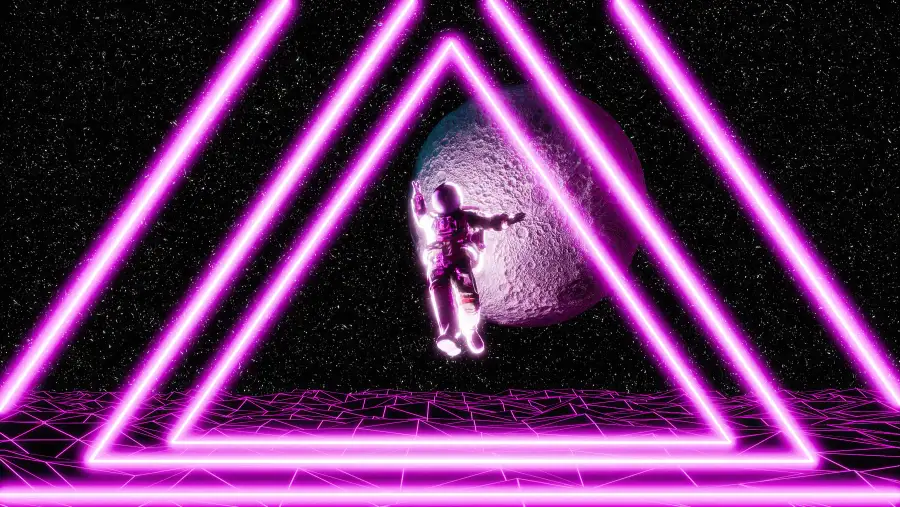 4k星星眼星星眼壁纸-氖壁纸-《月亮》壁纸-网格「哲风壁纸」