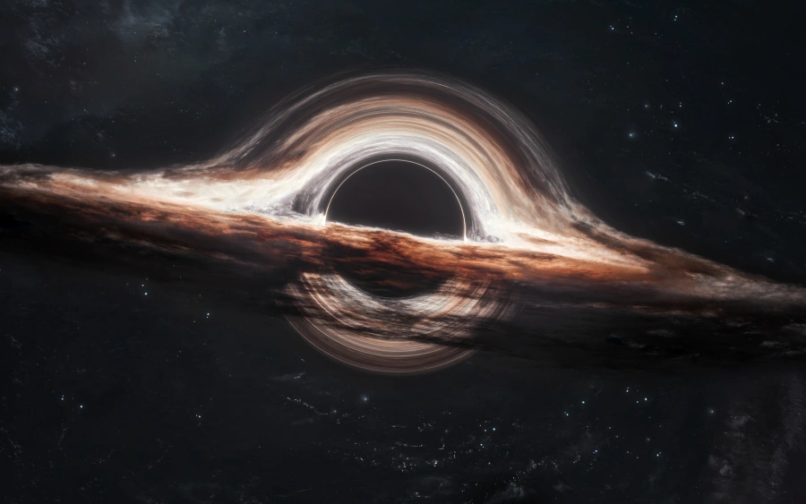 4k星星眼系壁纸-黑洞图片-《科幻小说》-空间艺术「哲风壁纸」
