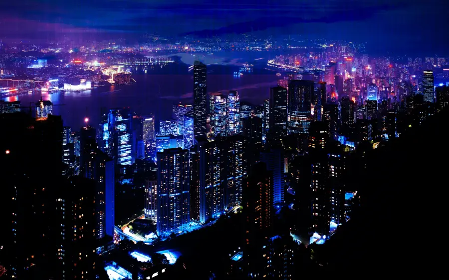 4k城市壁纸-夜晚图片-《城市景观》壁纸-城市的灯光「哲风壁纸」