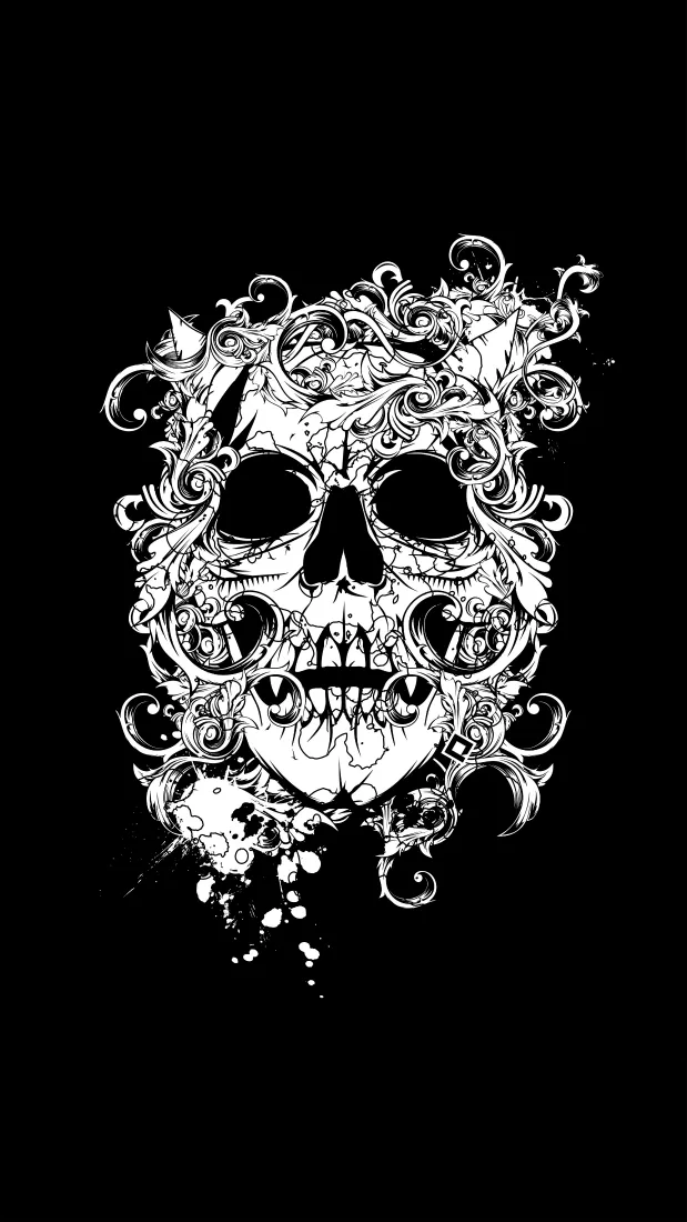 《绘画》手机壁纸-骨壁纸-颅术-矢量图形「哲风壁纸」