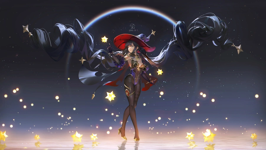 4k帽子壁纸-星星眼星星眼-双马尾壁纸-高跟鞋「哲风壁纸」