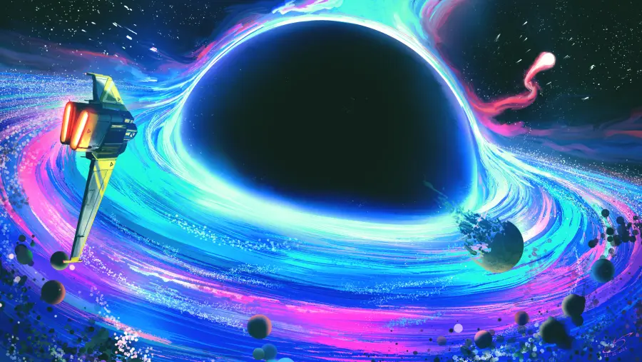 4k星星眼星星眼壁纸-星星眼系-《飞船》壁纸-黑洞「哲风壁纸」