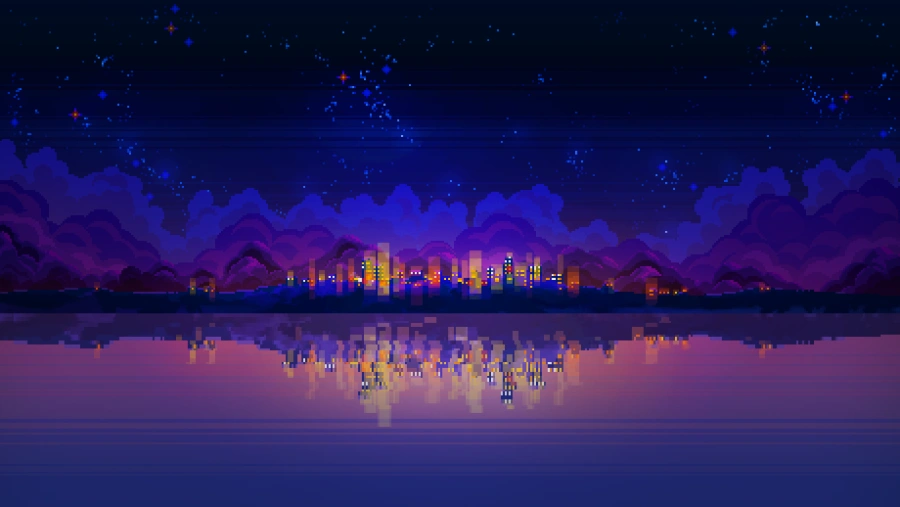 4k星星眼星星眼壁纸-建筑壁纸-《城市》图片-星星眼夜「哲风壁纸」
