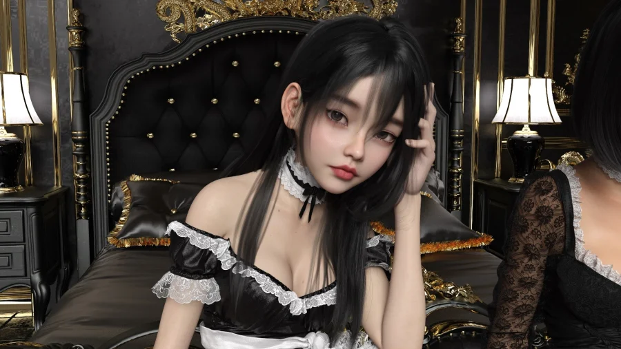 2k女佣壁纸-床-《枕头》壁纸-肖像「哲风壁纸」