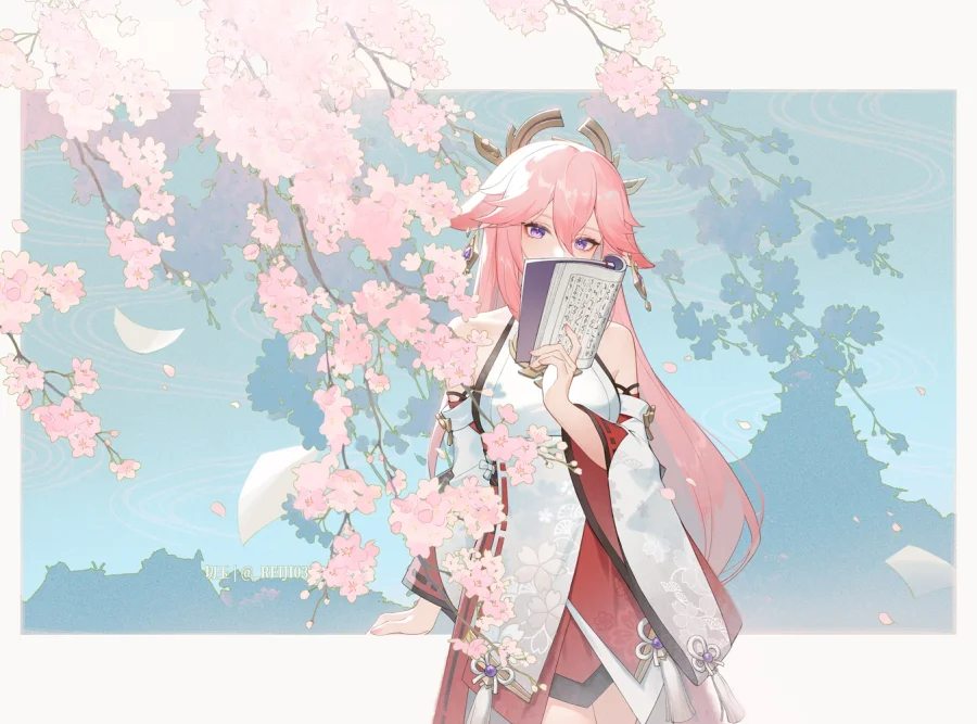 2k花瓣壁纸-花朵图片-耳环背景-樱桃树「哲风壁纸」