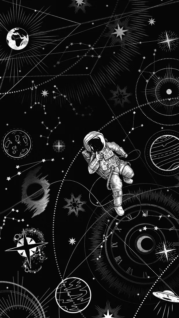 《风格》手机壁纸-黑色的-黑色和白色的壁纸-天文学对象「哲风壁纸」