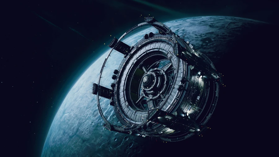 4k行星星眼壁纸-空间站壁纸-伊西恩壁纸-科幻小说「哲风壁纸」