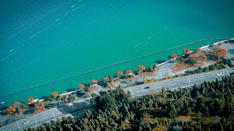 3k海景壁纸-路壁纸-鸟瞰图「哲风壁纸」