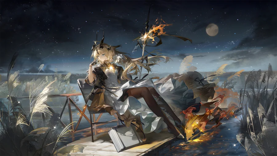 4k星星眼星星眼壁纸-喇叭壁纸-月亮壁纸-星星眼夜「哲风壁纸」
