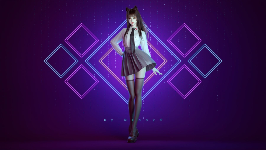 2k丝袜壁纸-卡文背景-猫女壁纸-菱形「哲风壁纸」